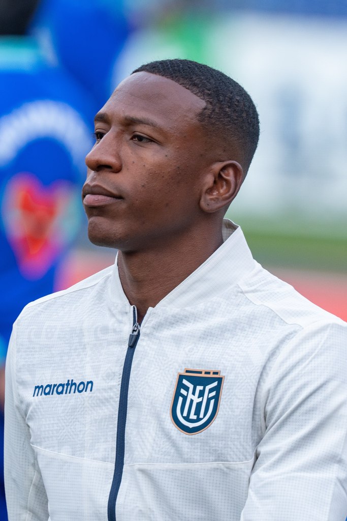 Pervis Estupiñán in an Ecuador national team jacket before Ecuador vs Côte d'Ivoire at the 2026 World Cup