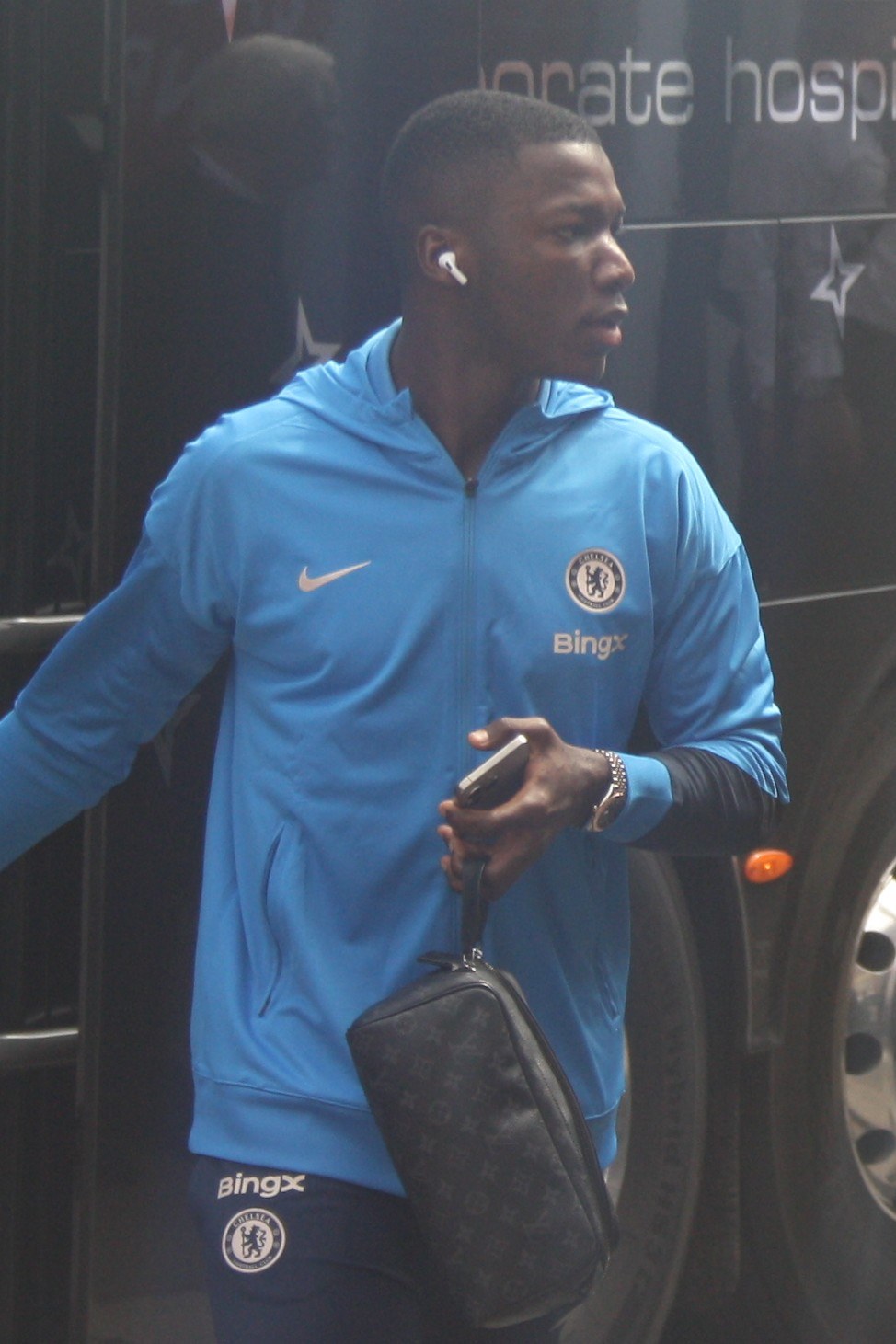 Moisés Caicedo in Chelsea colours